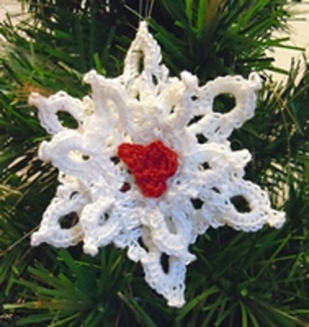 Dimensional Heart Snowflake Crochet Pattern