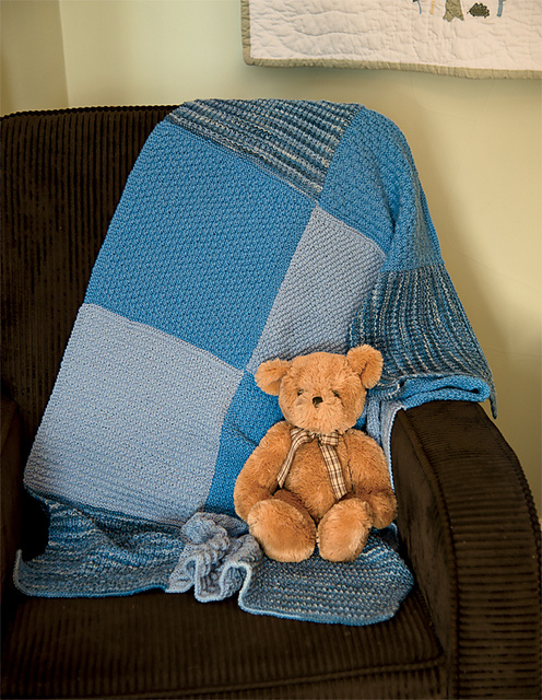 Baby Blue Sampler blanket