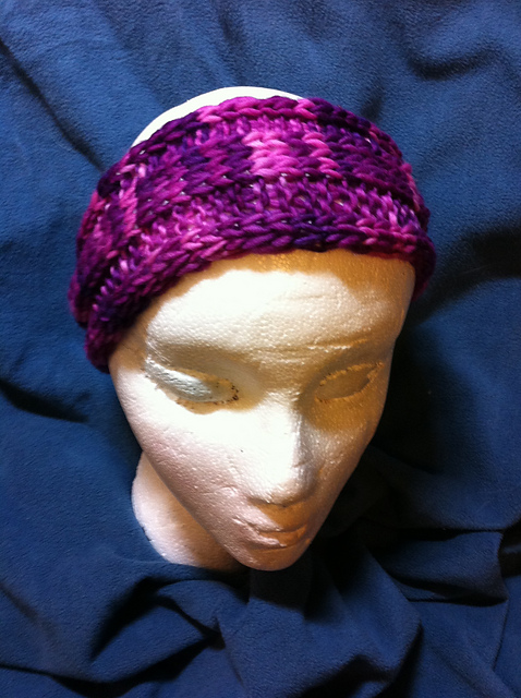 Cabled or Ribbed Headband and Hat