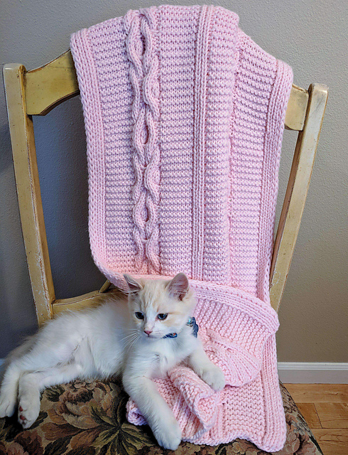 Kisses and Hugs Reversible Baby Blanket