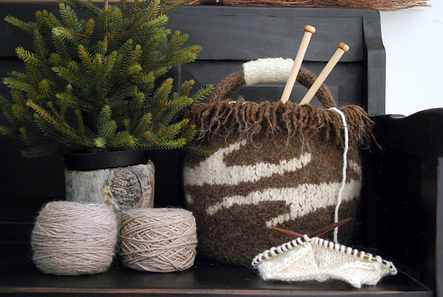 PRONGS! knitting basket