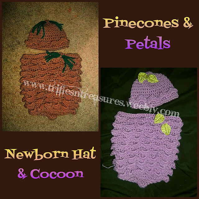 Pinecones & Petals Hat and Cocoon Set