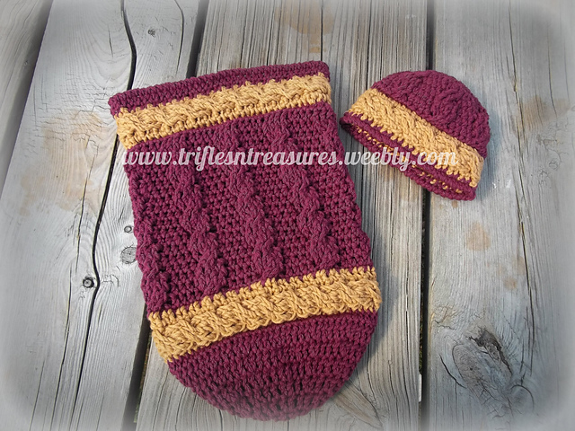 Cable Banded Cocoon & Hat Set