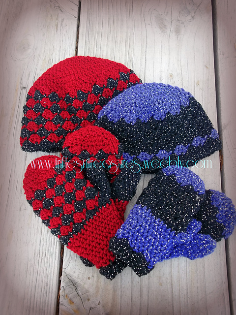 Scalloped Family Hat & Mittens