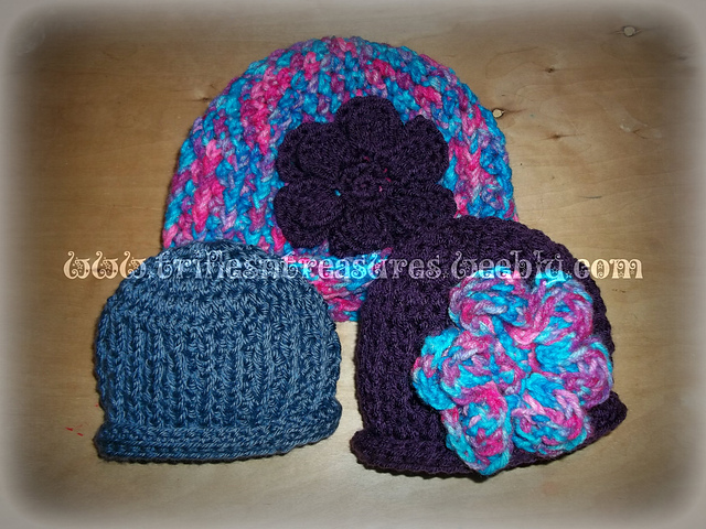 Rolled Brim Blossoms Hat