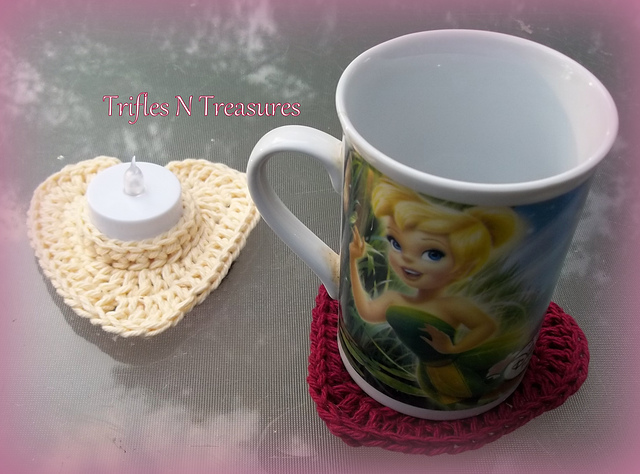 Hearts Tealight Holders & Matching Coasters