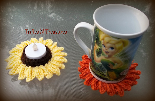 Sunflowers Tealight Holder & Matching Coasters