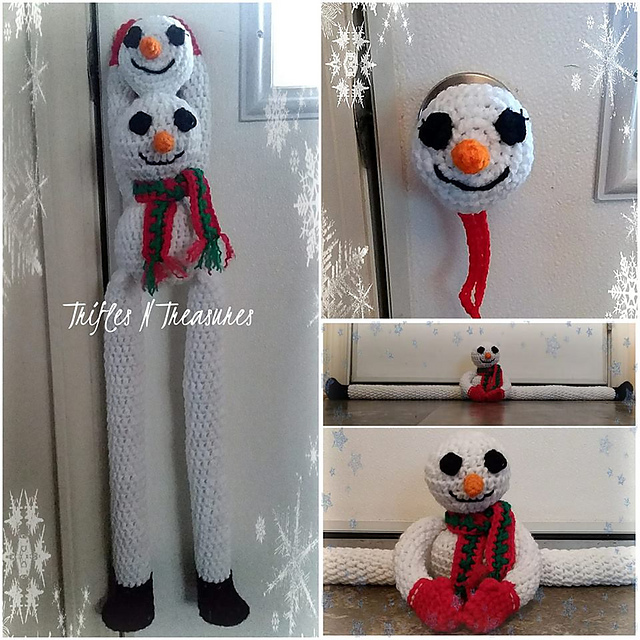 Snowman Draft Dodger and Doorknob Cover