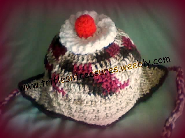 Ice Cream Sundae Earflap Hat