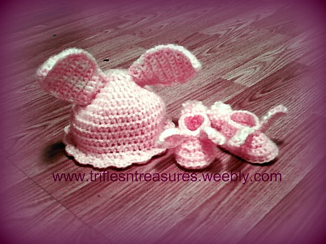 Fuzzy Baby Bunny Beanie & Booties
