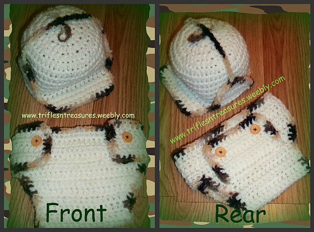Happy Hunting Hat & Diaper Cover Set