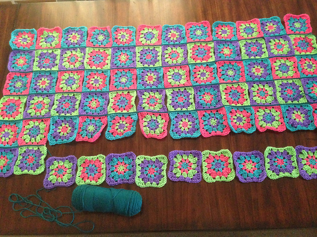 Spring Granny Square Blanket