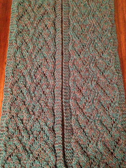 Fancy Faux Cable Scarf