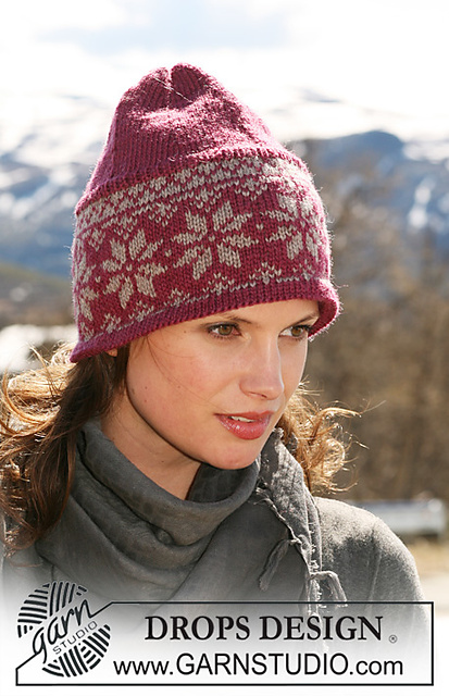 116-5 Hat with Norwegian pattern