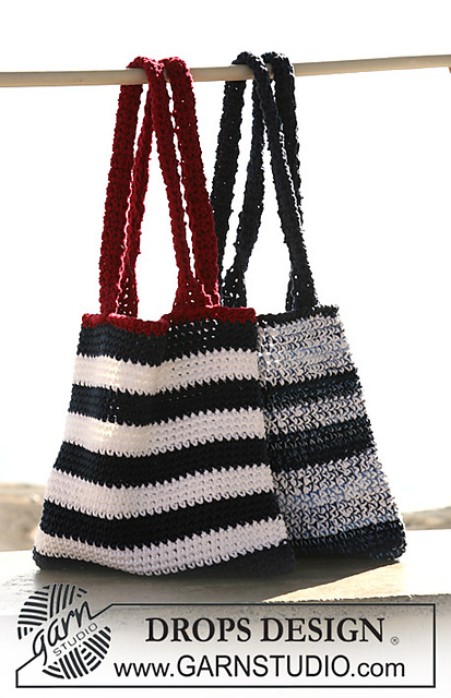 106-37 a - crochet bag with stripes