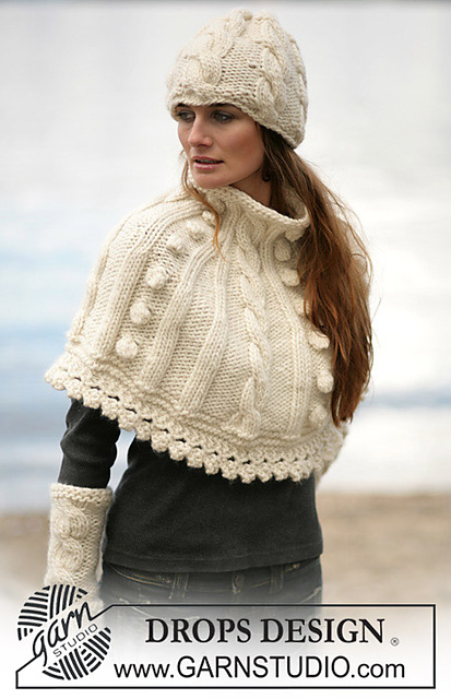 98-37 b - Wrist warmers with cable pattern