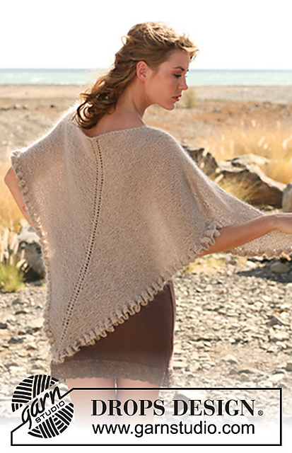 130-4 Shawl in garter st with wavy edge
