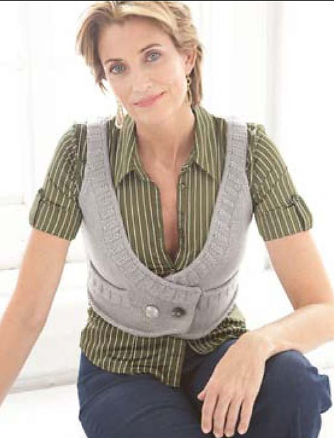 Cable-Edged Vest