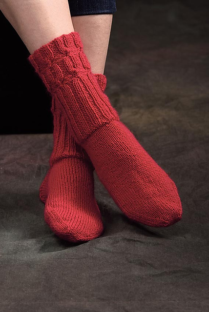 Chain and Double Cable Socks