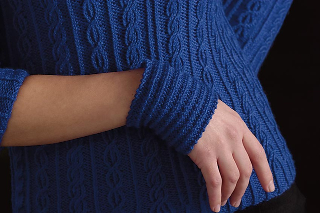 Twisted Rib and Cable Wristlets