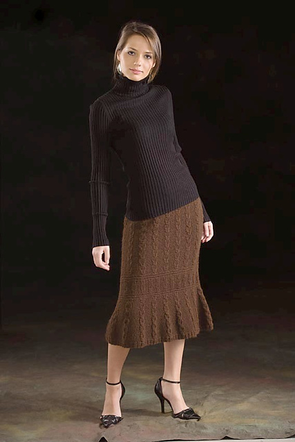 Seed and Triple Gull Cable Skirt