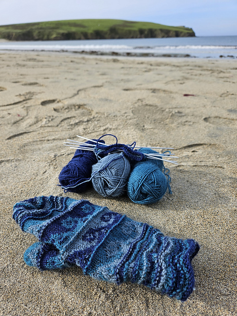 Companion mittens #3 - small waves