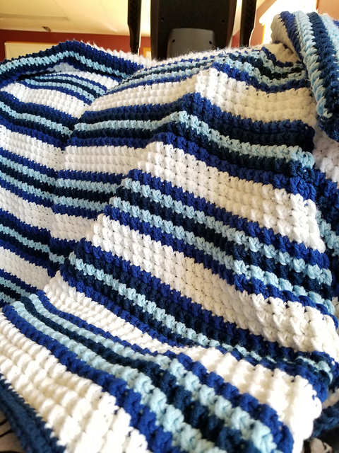 Shaded Stripes Afghan