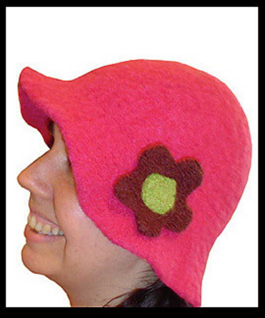 felted flower hat