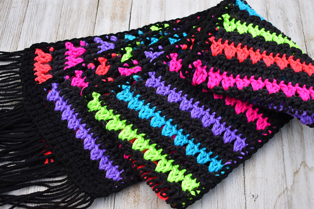 Neon Stripes Scarf
