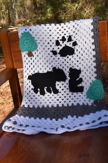 Black Bear Forest Appliques