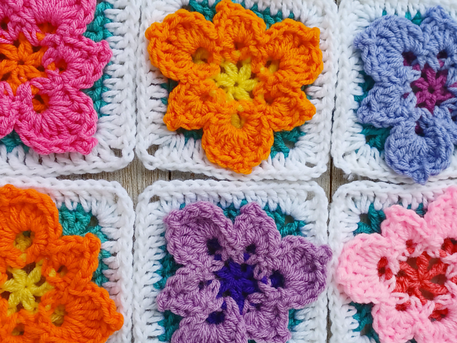 Daylily Flower Granny Square
