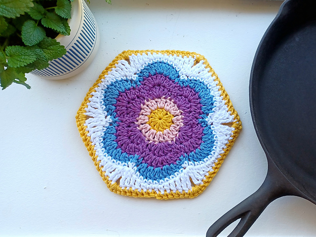 Vintage Petals Potholder