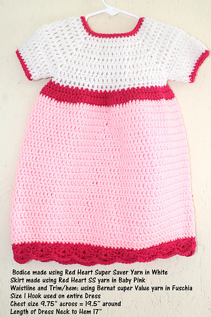 Easy Crochet newborn/Toddler Dress