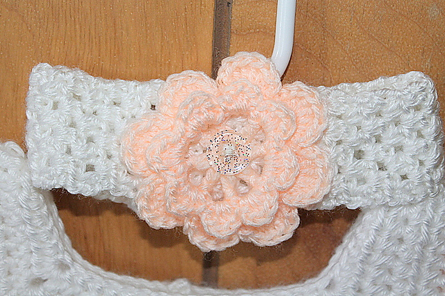 Just Peachy Crochet Dress & Headband Set