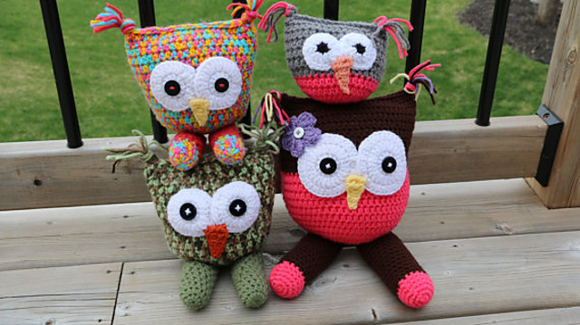 2 Legged Owl Stuffie with Flower
