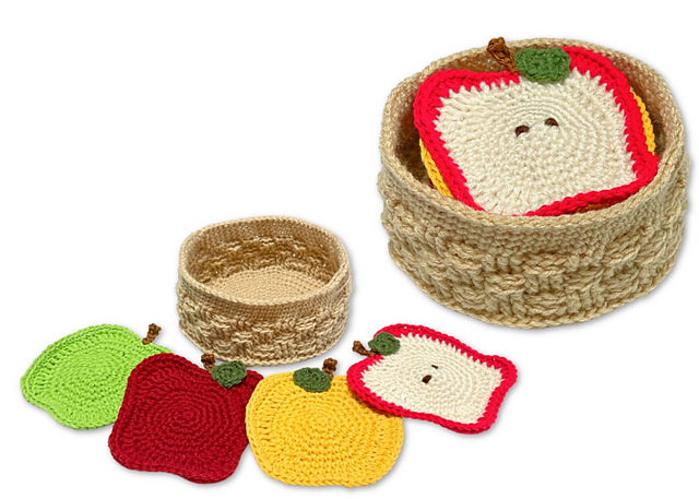 Apple Basket Coasters