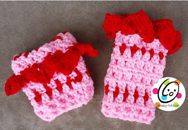 Heart Toppers wrist, leg warmers, boot cuffs
