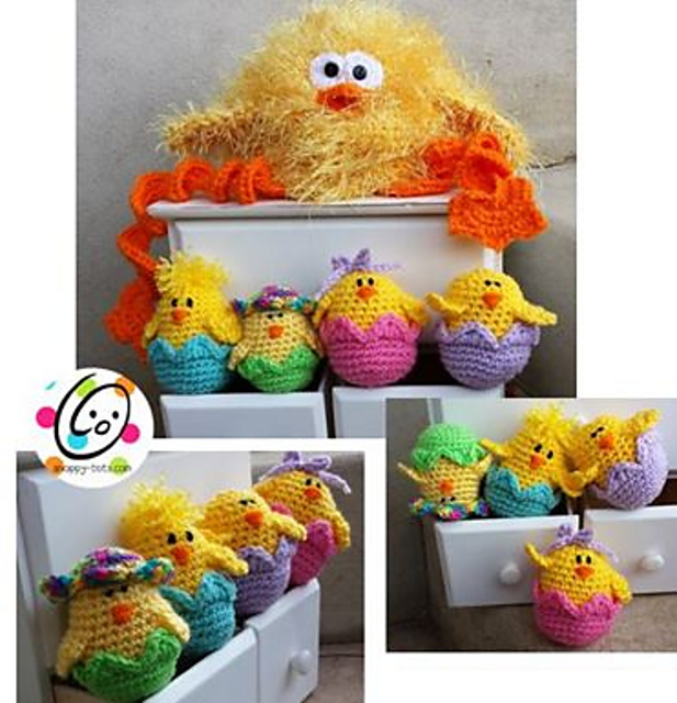 Spring Chickie Beanie, Stuffie and Baby Chicks