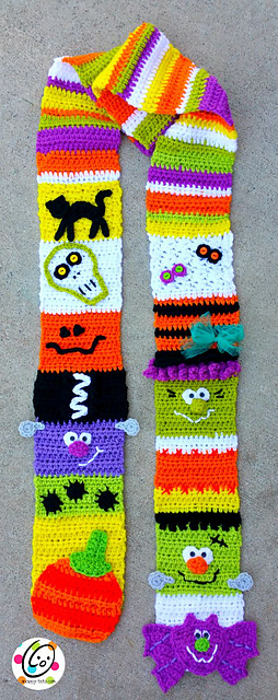 Halloween Sampler Scarf