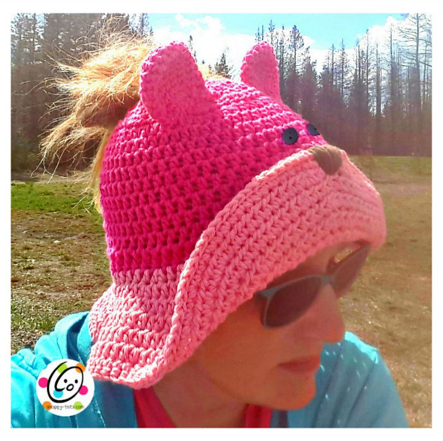 Bear Buns in the Sun Hat