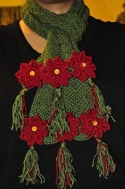 Poinsettia Scarf