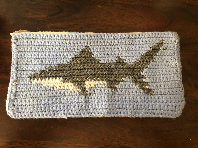 Shark & Hearts Pencil Case
