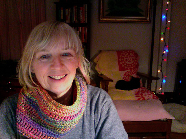 One Skein Self Striping Cowl