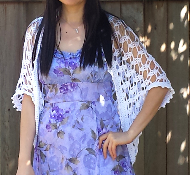 Geometric Open Lace Shrug