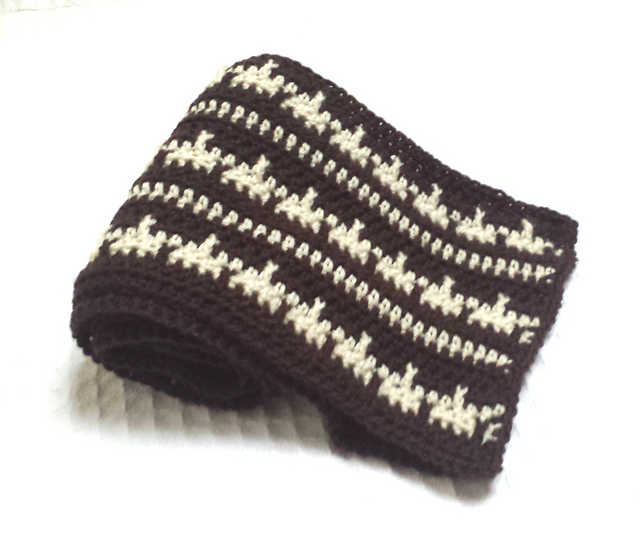 Geometric Stripes Two-Tone Mens Scarf