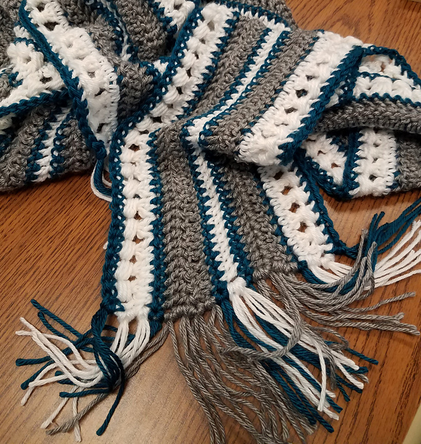 Ravelry: A Stripey Scarf pattern by Merry N Bright