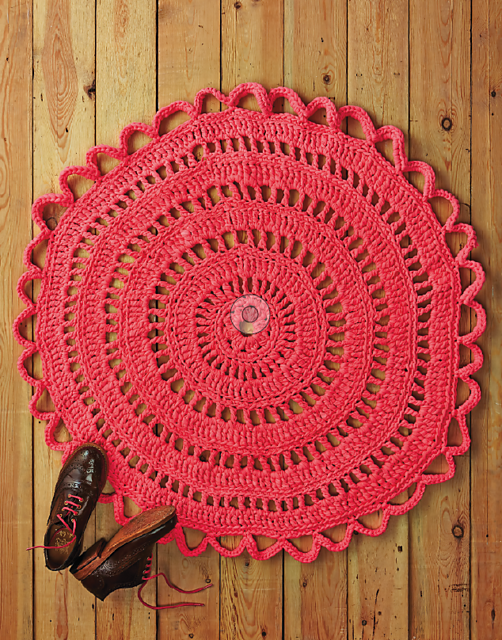 Chunky doily rug