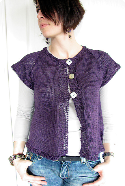 Petite veste évasée en lin raglan