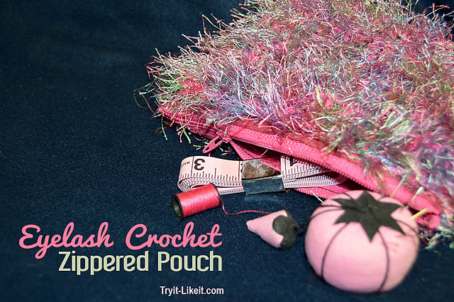 Eyelash Yarn Pouch