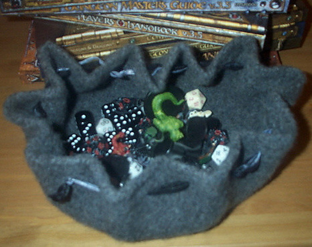 Geek Chic Dice Pouch (felted)